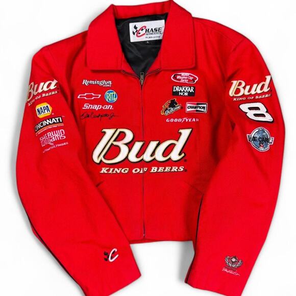 Red budweiser nascar jacket nascar - Picture 1 of 8